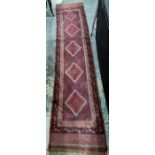 Gazak rug, 122cm x 118cm and a Meshwani runner, 266cm x 60cm (2)  Condition ReportPlease see photos