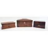 Mahogany rectangular medicine box, the lid enclosing leather compartment marked 'Edward Gould &
