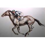 John Skeaping (20th century) Signed print Racing horse and jockey study, signed and dated lower