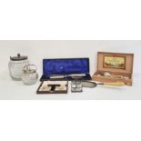 Pair of plated fish servers, cased and other plated ware (1 box)