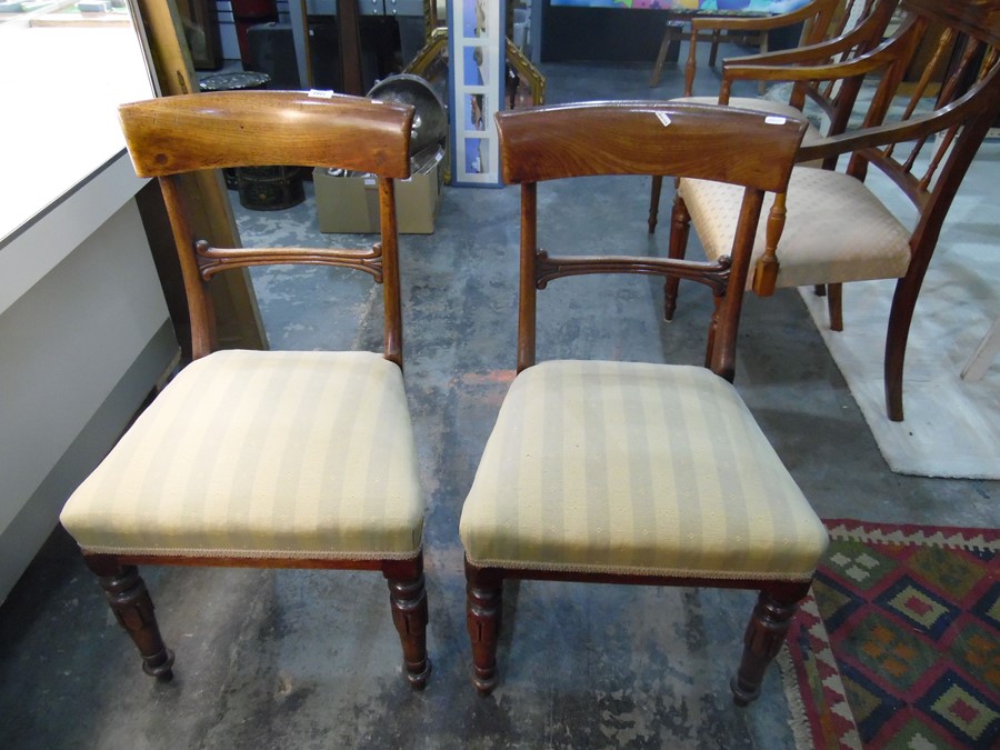 Eight similar Regency mahogany bar back chairs (8)  Condition Report4 of the chairs have drop in - Image 3 of 5