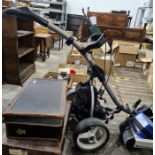 Motocaddy S3 electric golf cart with lead acid battery and charger
