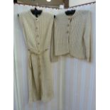 Bill Atkinson - Glen of Michigan - knitted dress with cork button front fastening, rope belt and a