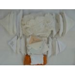 Large selection of embroidered and white-work and lace handkerchiefs, a selection of crocheted items