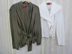 Vivienne Westwood Red Label taupe silk shirt, a Vivienne Westwood Red Label white cotton shirt
