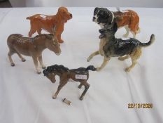 Beswick model of a St Bernard, marked to base 'Beswick' and 'Corna Garth Strollen', a Beswick