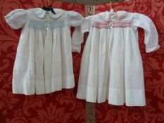 Quantity of baby dresses to include four smocked, various petticoats, a small jacket with an