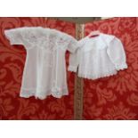 Seven various babygowns to include a small Ayrshire work babygown, pin-tucked and broderie