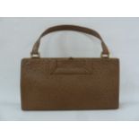 Vintage ostrich skin handbag