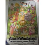 Various posters including Alice in Wonderland 'An Entertaining Musical Comedy', Quentin Blake and