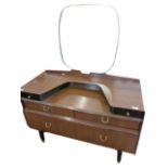 G-Plan Librenza dressing table on ebonised base, 106cm wide x 46cm x 68cm high and a matching