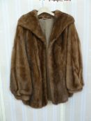 Vintage brown mink jacket with cuff sleeves Condition ReportApprox size 10/12; good overall