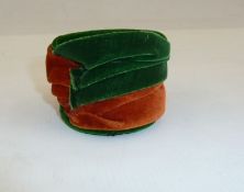 Aage Thaarup miniature velvet hat sample, in original box with original labels