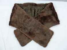 Canadian squirrel brown fur stole