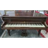 John Broadwood & Sons baby grand mahogany cased piano