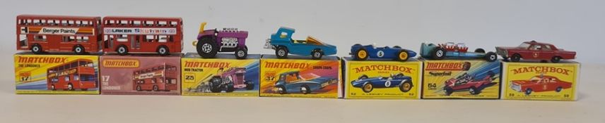 Collection of Matchbox diecast models to include No.37 Soopa Coopa, 52 BRM racing car, 25 Mod