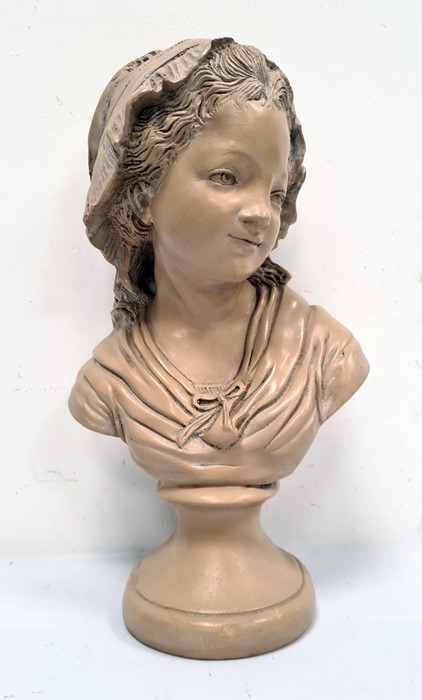 20th century Italian painted plaster bust 'Country Girl Bust', labelled to underside, no.03165, made - Image 3 of 4