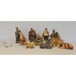 Quantity of nativity figures to include kings, shepherds and wise men and some animals not including