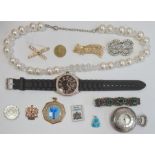 Large quantity of assorted costume jewellery including simulated pearls, beads, cuffs, etc (2 boxes)