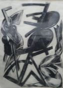 Michael Holland Charcoal and wash  Study of a horse's head with reins, 173 x 133cm another Michael