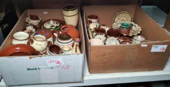 Large quantity of Devonware to include teapot, mug, jugs, pin trays, allsorts (3 boxes)