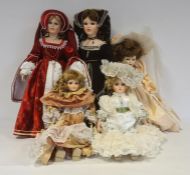 Alberon porcelain collectors doll of Jane Seymour with a dress designed by Phillipa Thornton, in