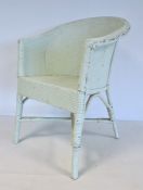 Green-painted lloyd loom child's chair