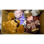 2 Boxes of toys including modern dolls