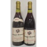 Two bottles of Chassagne-Montrachet Selection Jean Germain 1973