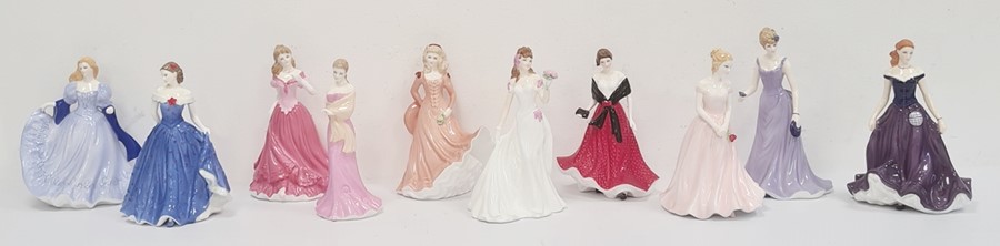 Royal Worcester figures 'Emily', 'Elizabeth', 'Special Day Bridesmaid', 'Isla Scotland', 'Sian