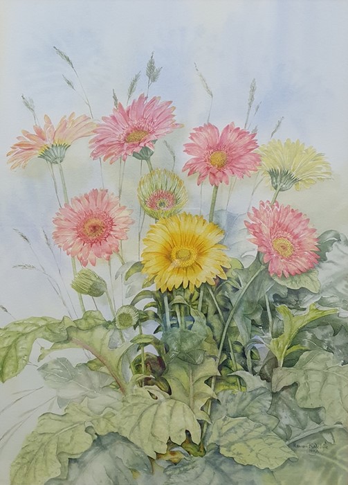 Maureen Radcliffe (20th century) Watercolour  Still life study of flowers, signed and dated 1992 - Image 2 of 7
