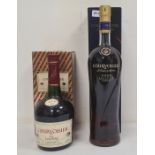 One bottle of Courvoisier VSOP Exclusive Cognac in original box together with a bottle of