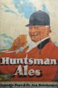 Poster for Huntsman Ales by Eldridge, Pope & Co Ltd, Dorchester, framed, 72cm x 47cm together with a
