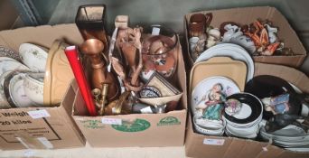 Assorted ceramics, collectables including vintage style mixing bowl etc (4 boxes)