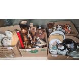 Assorted ceramics, collectables including vintage style mixing bowl etc (4 boxes)