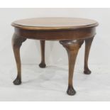 20th century circular coffee table on cabriole legs, 61cm diameter