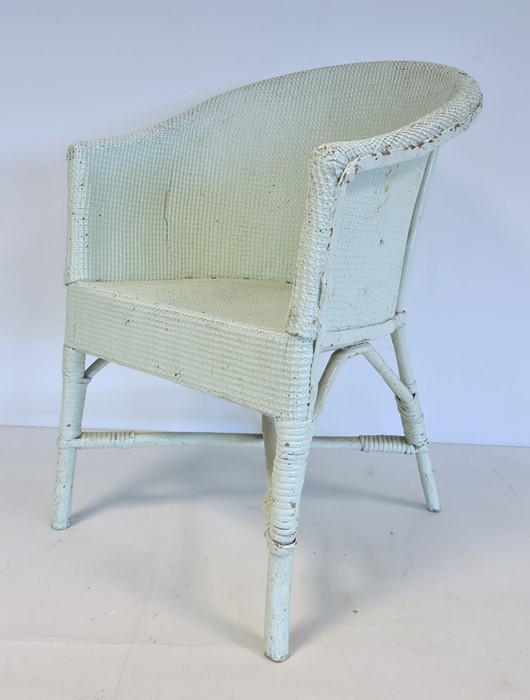 Green-painted lloyd loom child's chair - Image 2 of 2