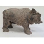 Painted terracotta model of a wild boar 44cm highCondition ReportThe boar has been repaired in the