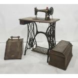 Treadle sewing machine and a coal scuttle (2)