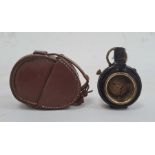 Early 20th century liquid military compass by J H Steward Limited, 406 Strand, London in leather