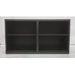 Modern shelving unit in a black ash-effect finish