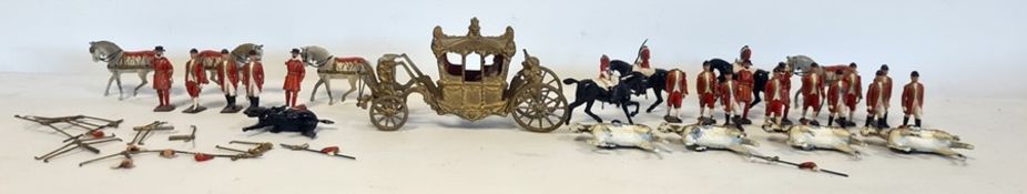 Britains lead coronation models to include coronation carriage, etc (2 boxes)  Condition