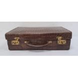 Early 20th century small alligator skin briefcase
