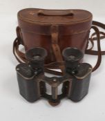 Pair of Carl Zeiss WWI Feldstecher binoculars inscribed 'Carl Zeiss Jena DRP, Feldstecher VERGR.=