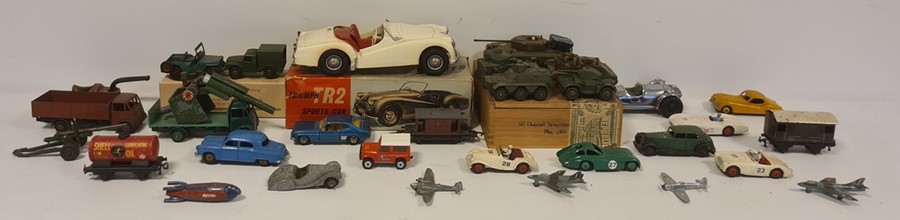 Triumph TR2 sports model car, boxed, Dinky Toys "Mercedes Benz", "Ford Capri", other model - Image 2 of 2