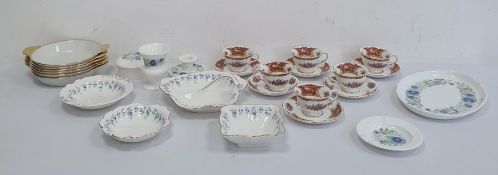 Small collection of china ware to include Wedgwood dressing table set, Royal Albert dishes, Foley