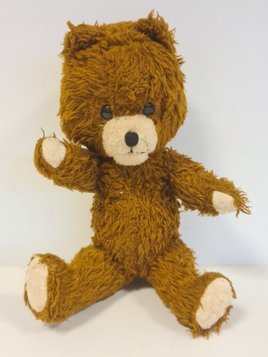 20th century brown teddy bear with squeak, 41cm long