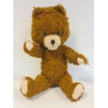 20th century brown teddy bear with squeak, 41cm long