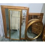 Five assorted mirrors (5)
