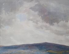 *********** WITHDRAWN ********* Terence H Lambert Watercolour  'Storm Over Exmoor', signed lower
